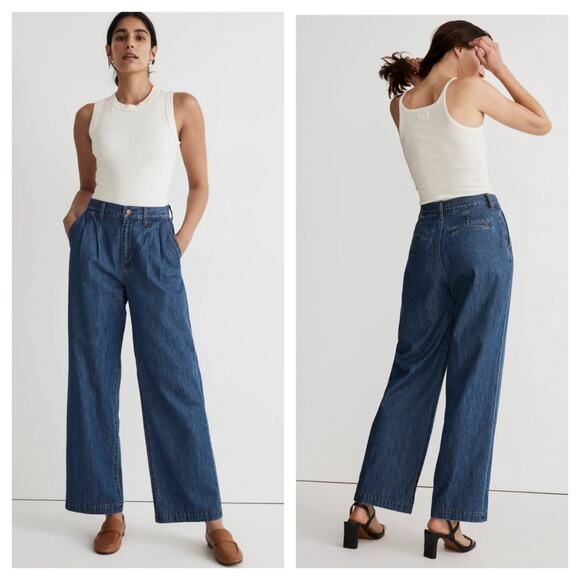 Madewell The Harlow Wide-Leg Jean in Fairson Wash Size 26 - Picture 1 of 6